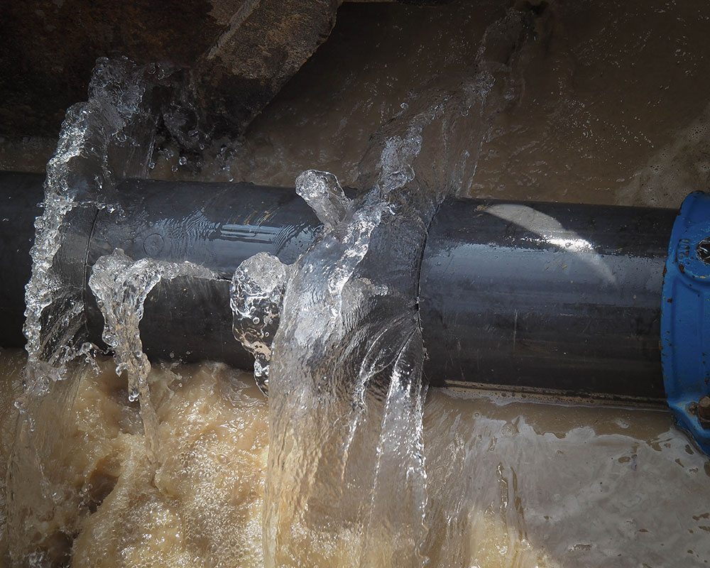 waste water pipe leaking